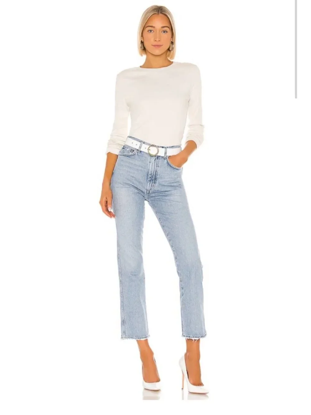 Agolde Jeans Womens Size 26 Pinch Waist High Rise Kick Jeans A095-1141 Crop - Picture 11 of 14